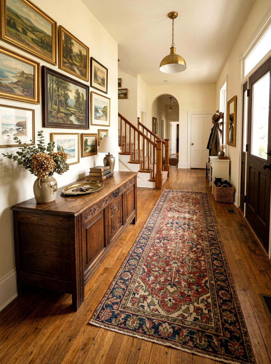 Vintage Style Runner - 25 Spring Entryway Rug Ideas