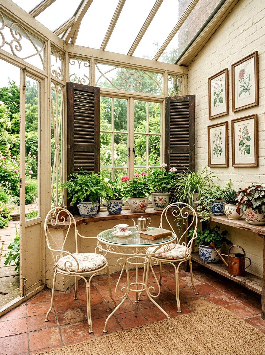 Vintage Sunroom - 25 Spring Sunroom Spring Decor Ideas