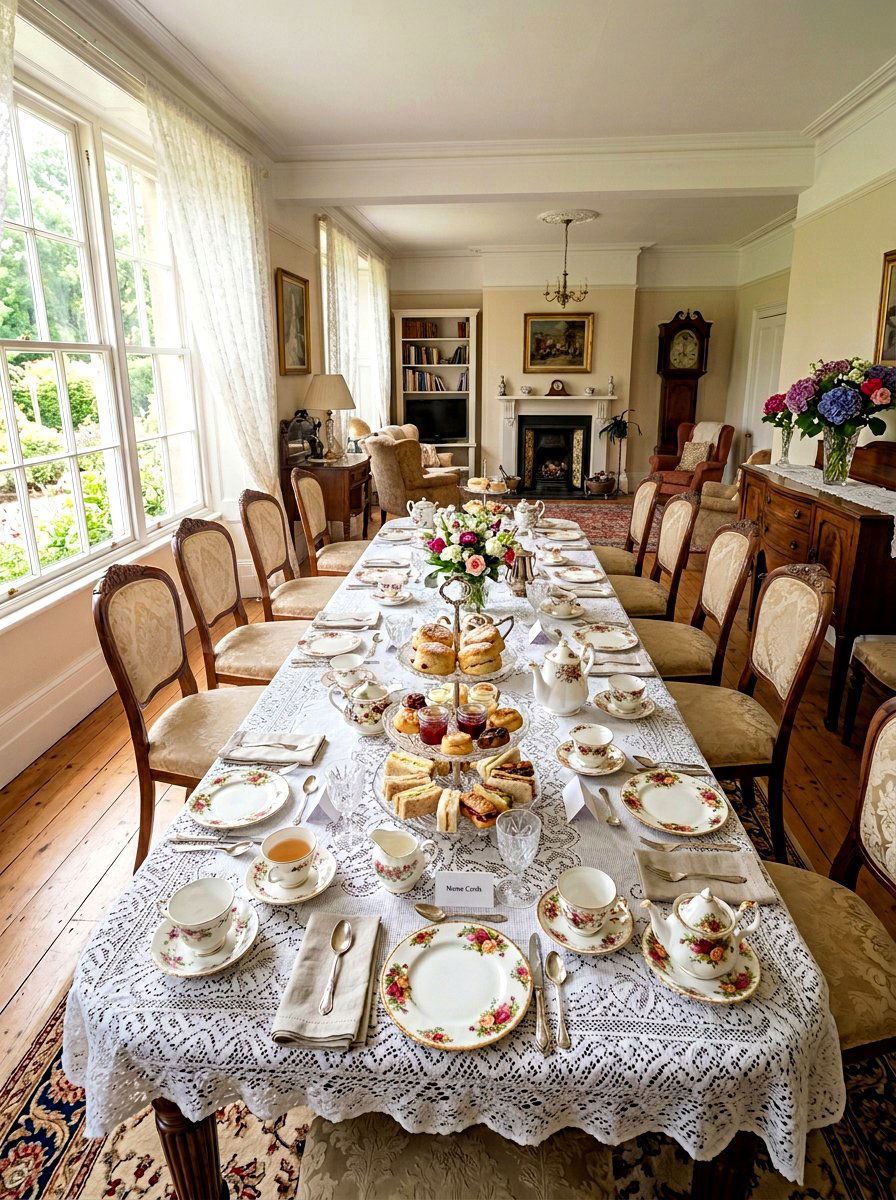 Vintage Tea Party Table - 25 Spring Seasonal Table Ideas