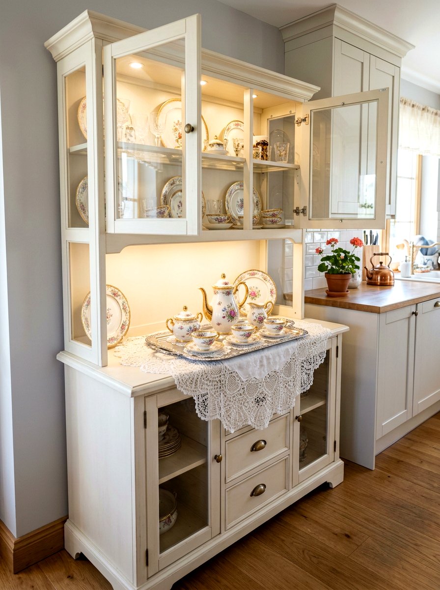 Vintage Tea Set - 25 Spring China Cabinet Decor Ideas