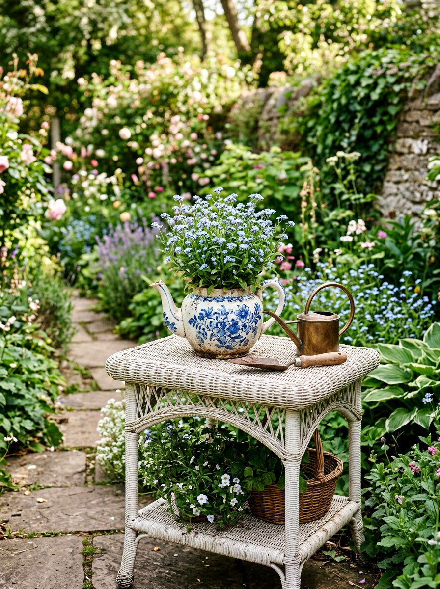 Vintage Teapot Planter - 25 Spring Flower Pot Ideas