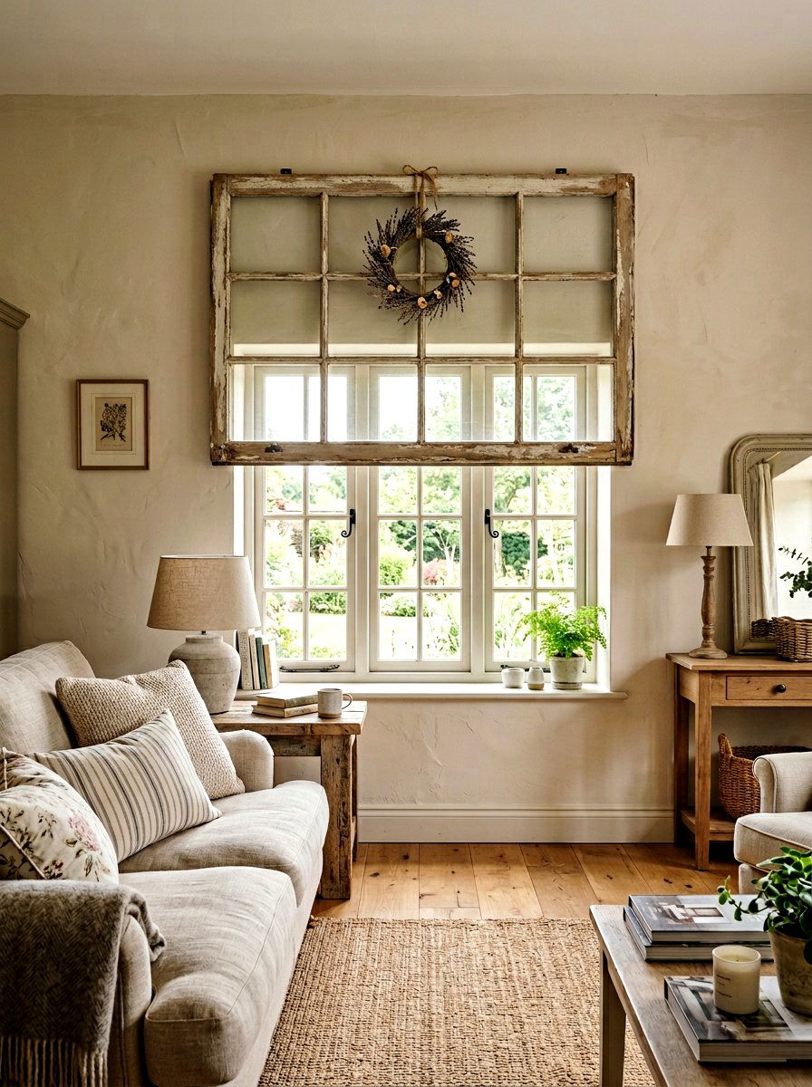 Vintage Window Frame Wall Art - 25 Spring Window Frame Decor Ideas