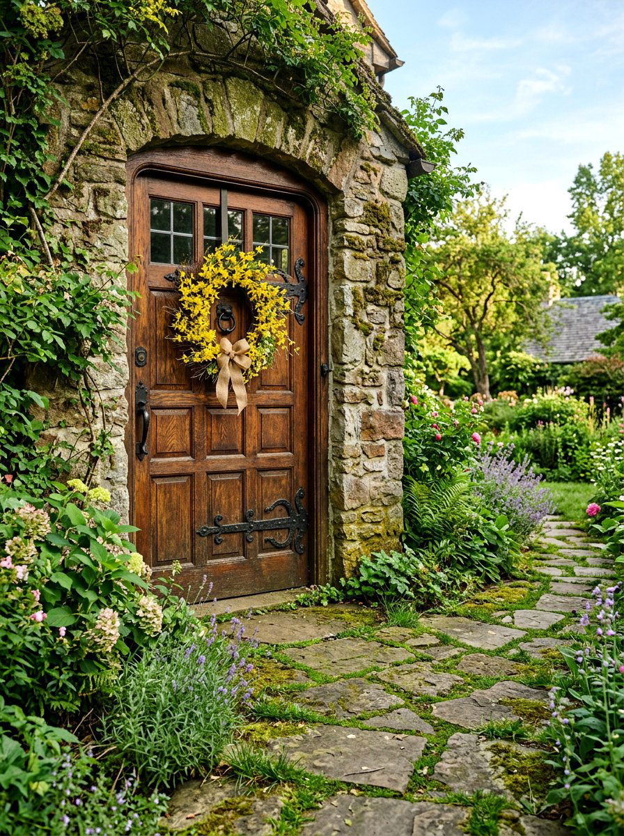 Vintage Wood Door - 25 Spring Cottage Door Ideas