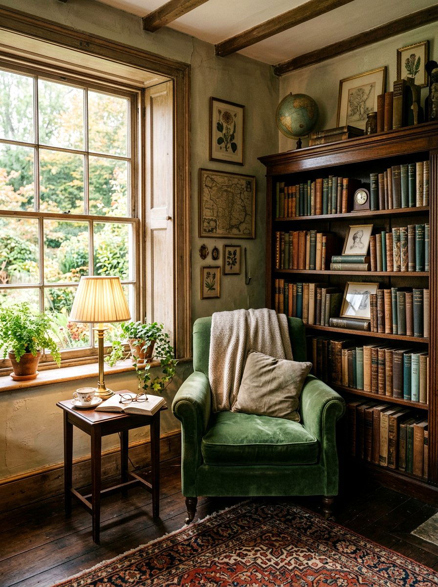 Vintage aesthetic reading nook - 25 Spring Reading Nook Decor Ideas