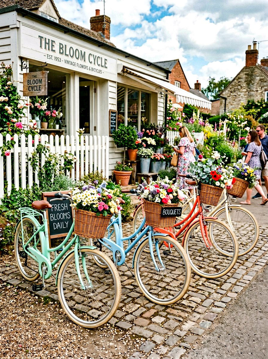 Vintage bicycle flower shop - 25 Spring Visual Merchandising Ideas