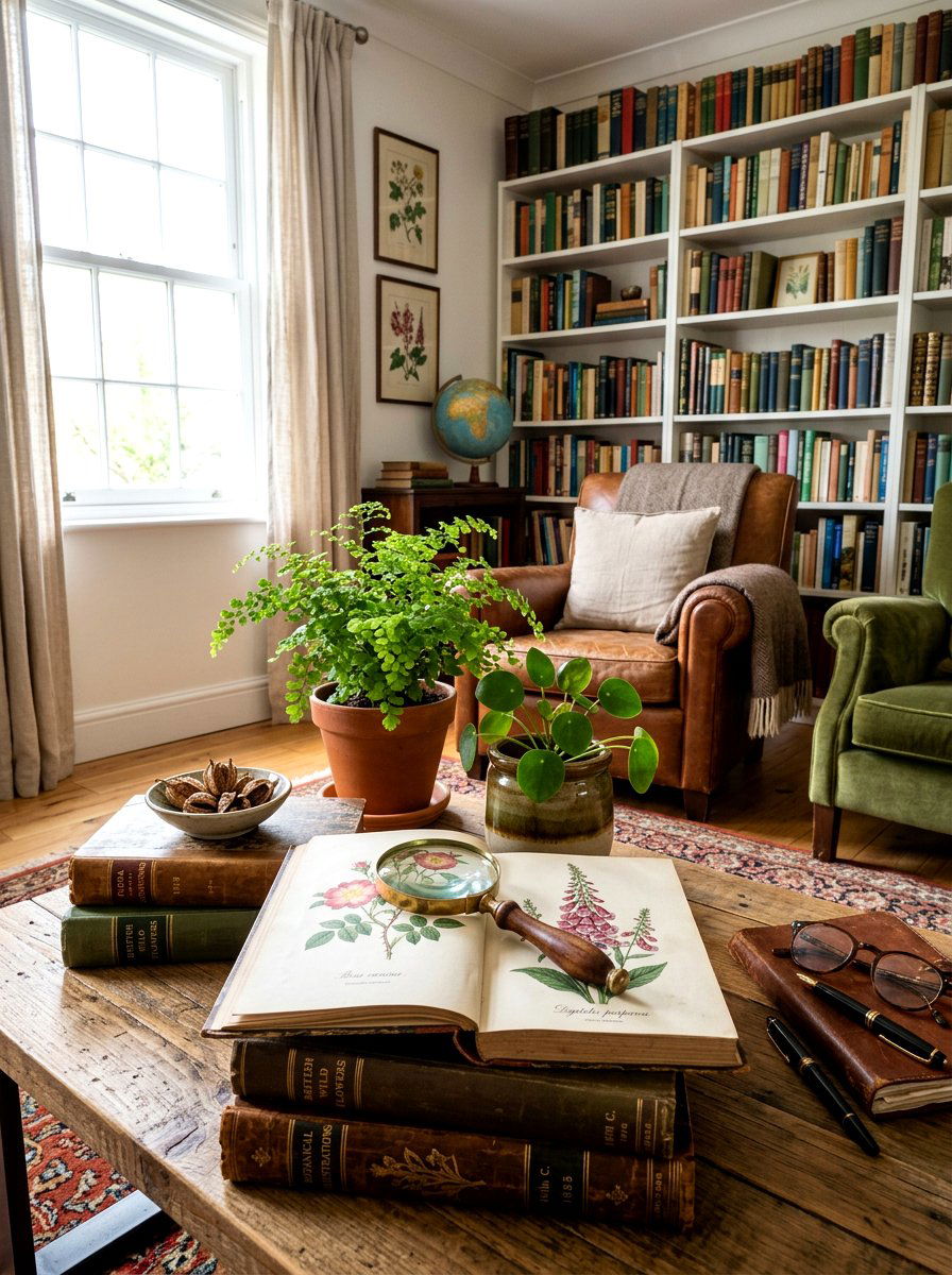 Vintage botanical book decor - 25 Spring Botanical Decor Ideas