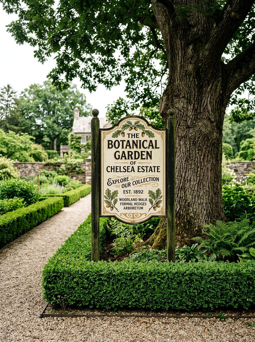 Vintage botanical garden sign - 25 Spring Garden Sign Ideas
