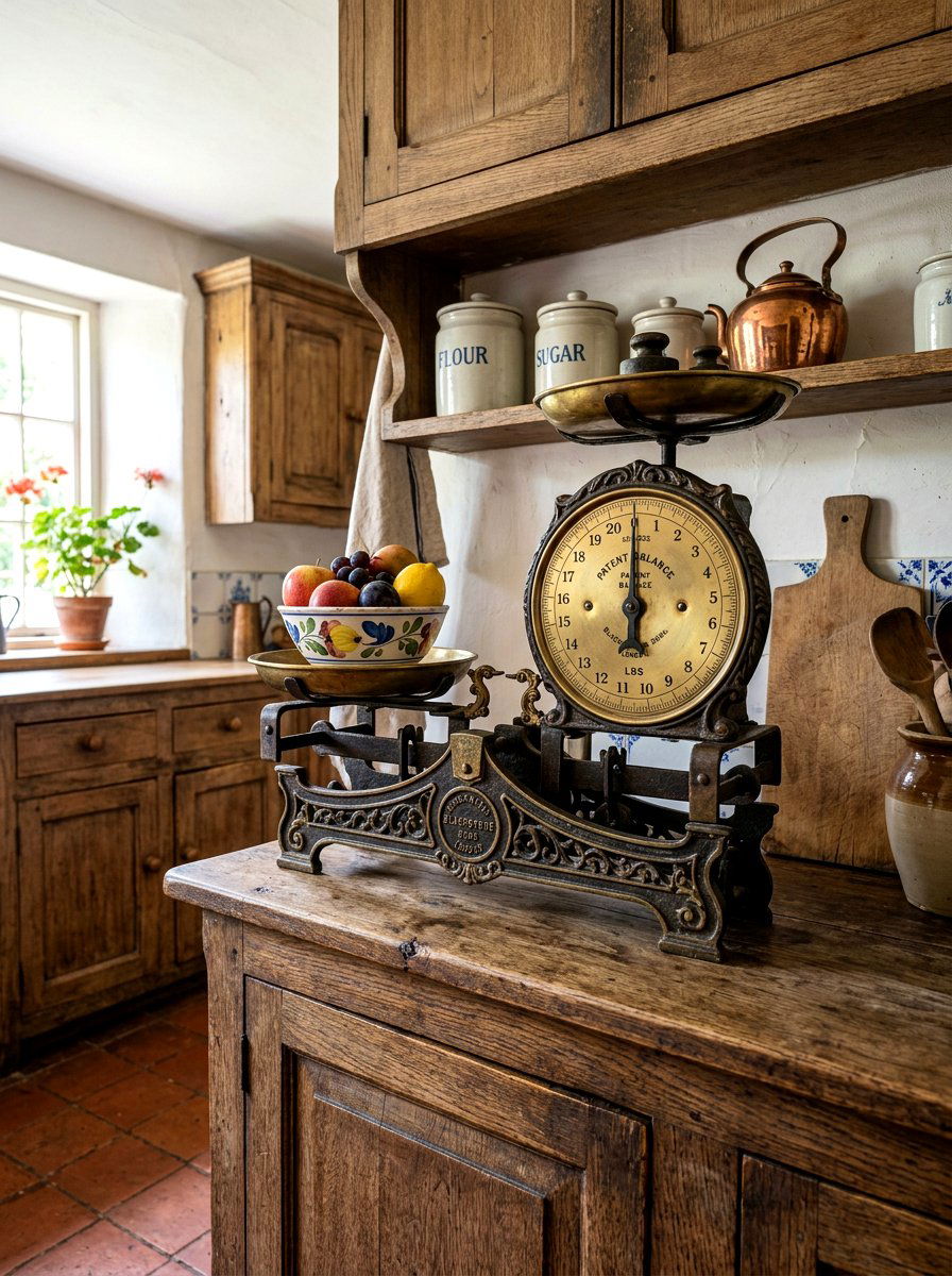 Vintage scales - 25 Spring Above Cabinet Decor Ideas