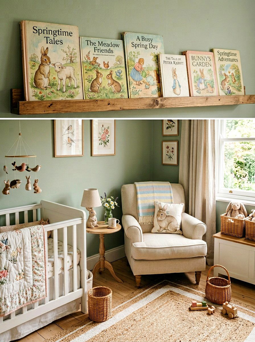 Vintage storybook display - 25 Spring Vintage Decor Ideas
