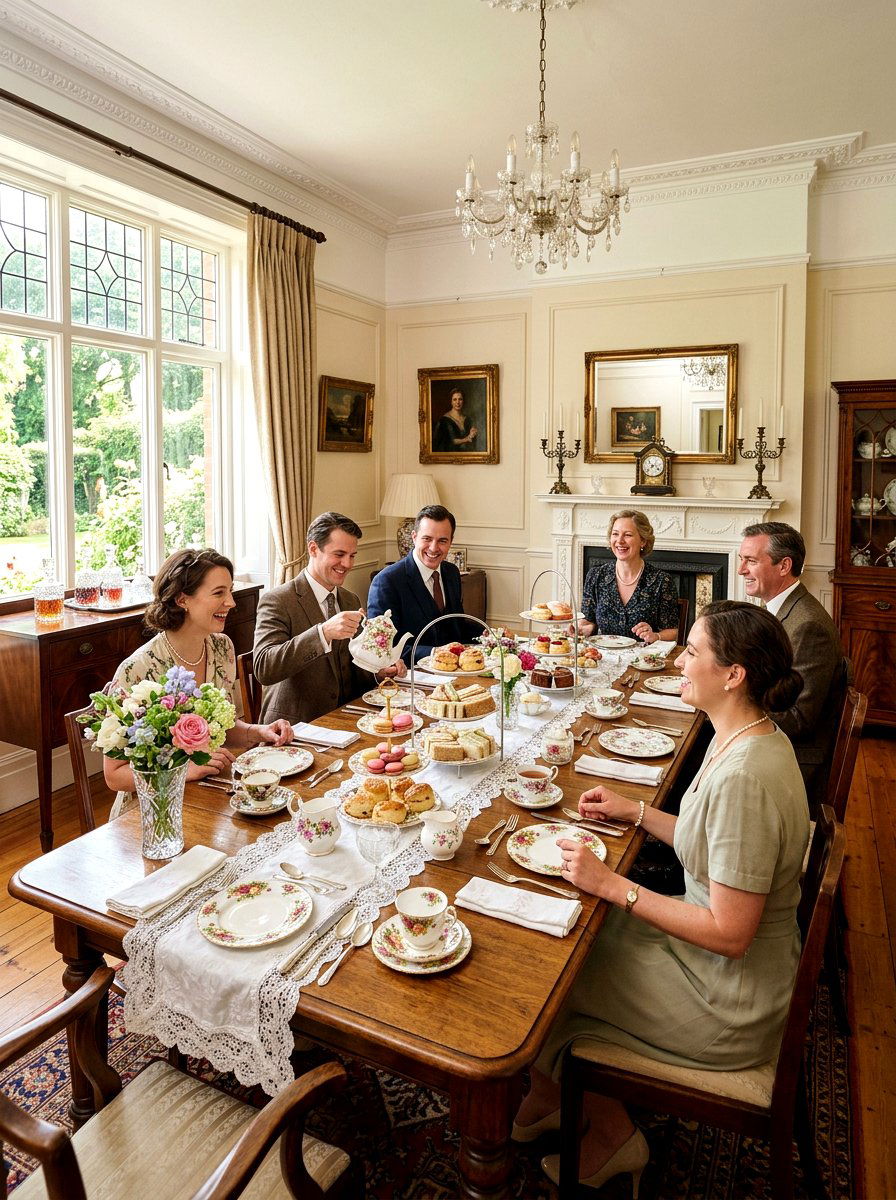 Vintage tea party set - 25 Spring Mother's Day Table Ideas