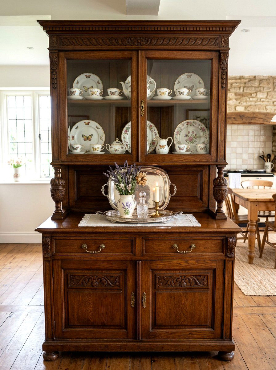 Vintage tea set display - 25 Spring Victorian Decor Ideas