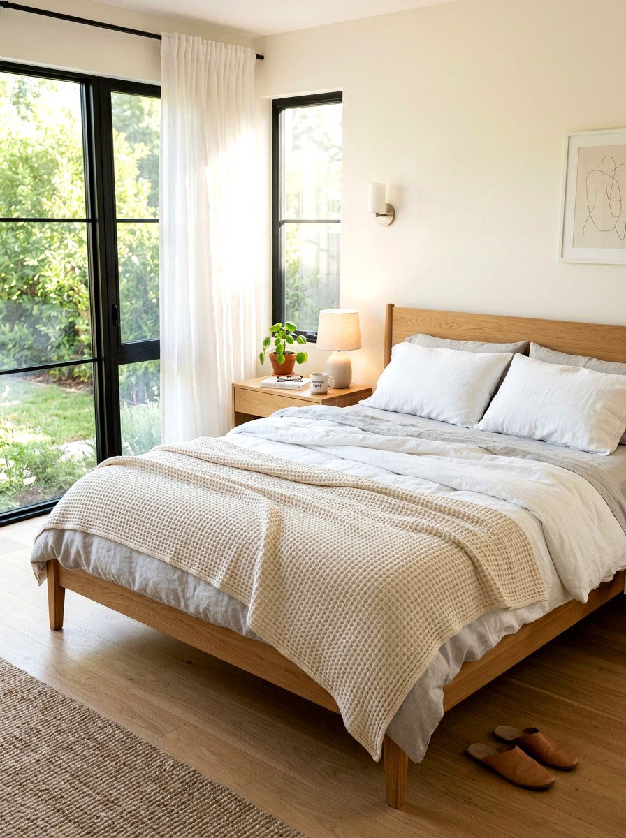 Waffle Knit Cotton Blanket - 25 Spring Cotton Throw Ideas