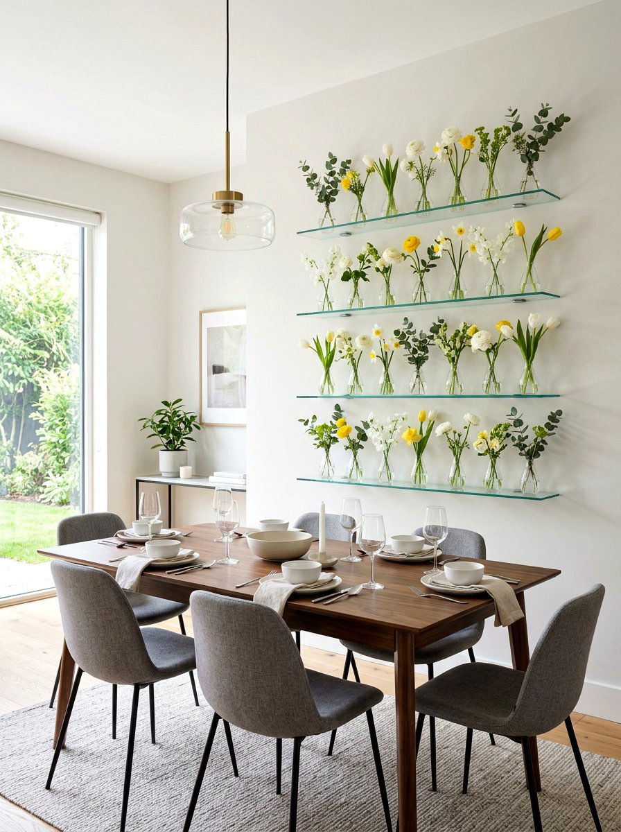 Wall Mounted Glass Shelf - 25 Spring Display Case Ideas