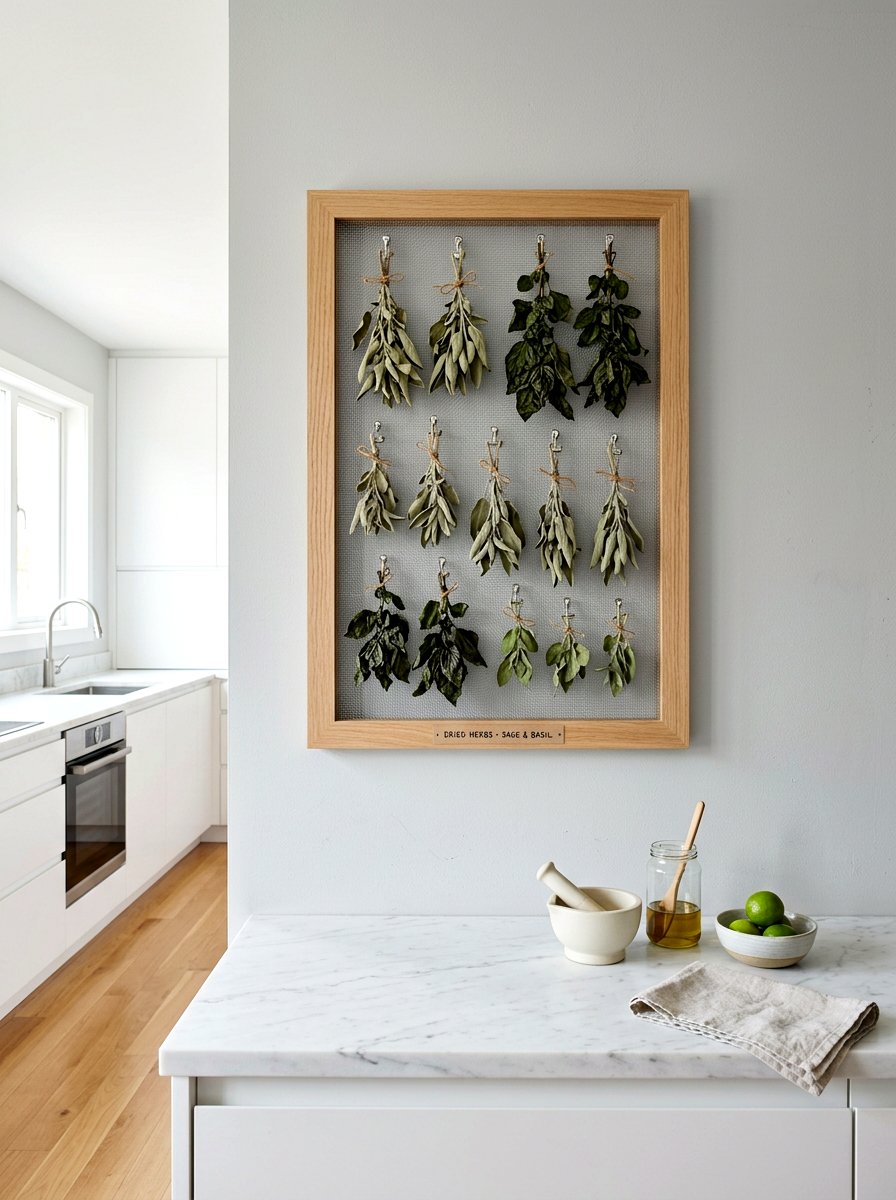 Wall Mounted Herb Screen - 25 Spring Herb Drying Rack Ideas