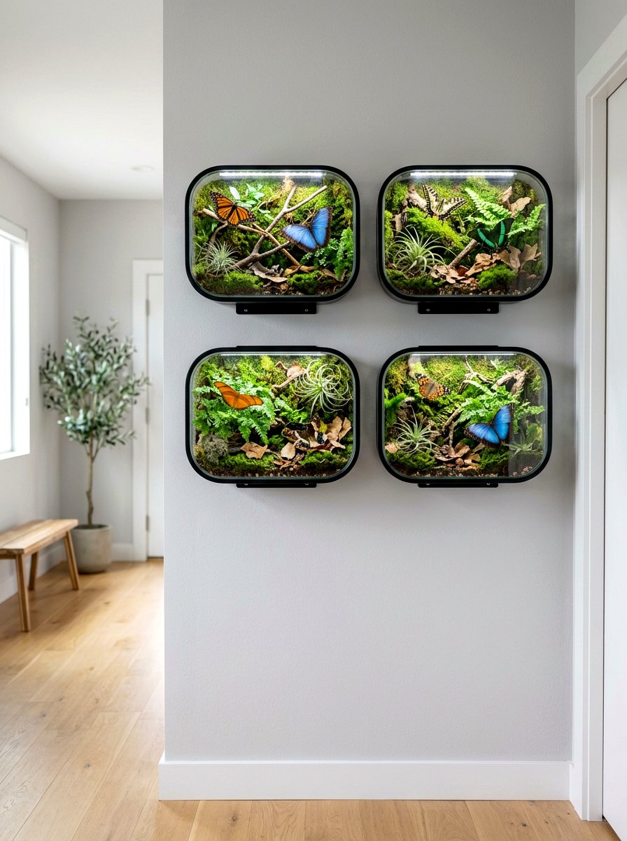 Wall butterfly terrarium - 25 Spring Butterfly Terrarium Ideas