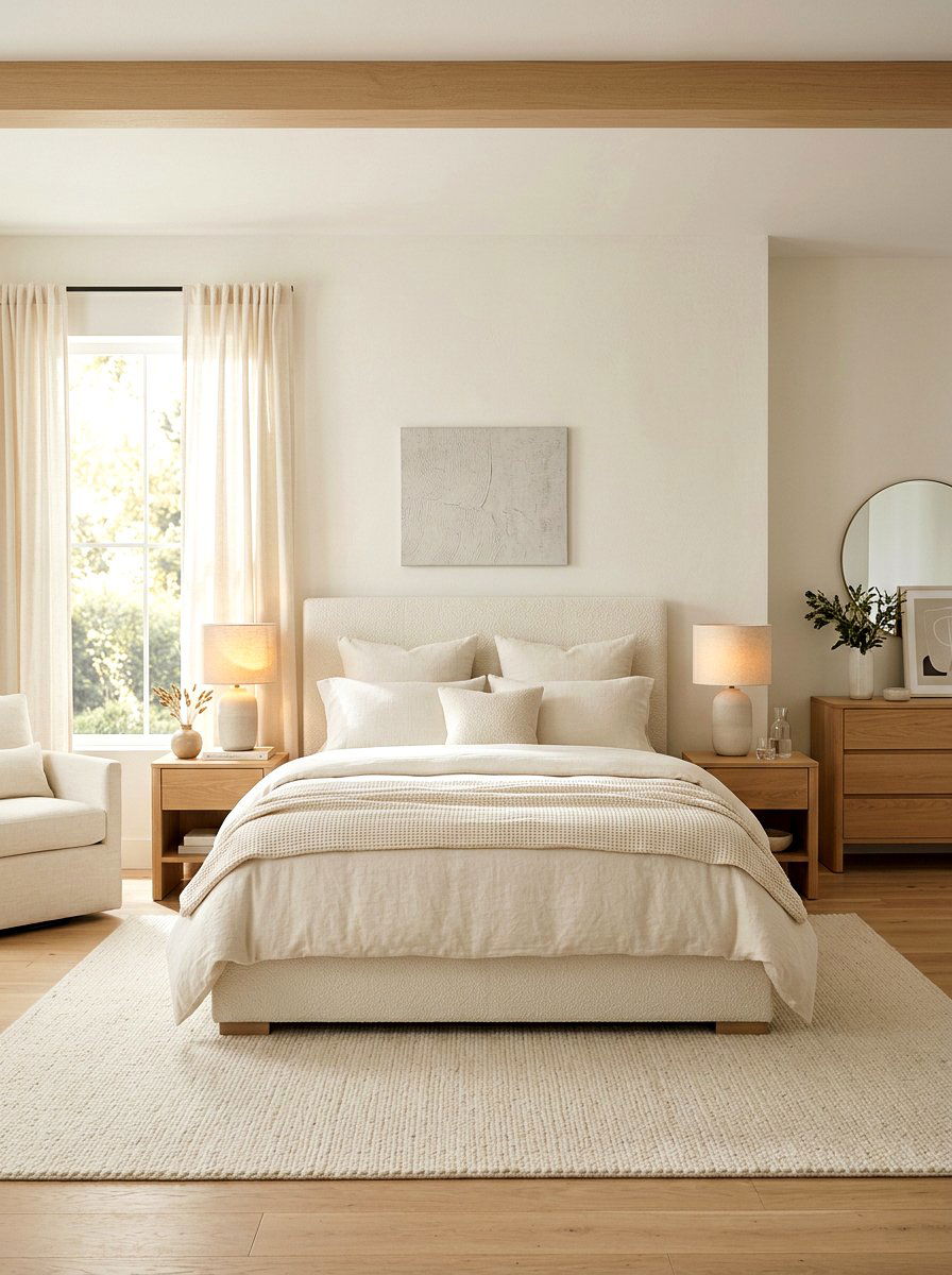 Warm White Bedroom - 25 Spring Warm White Decor Ideas