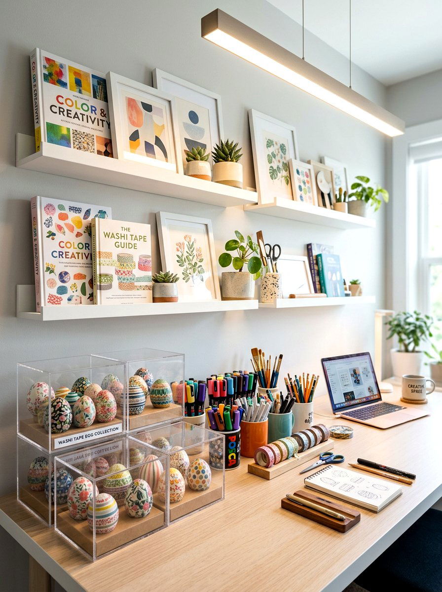 Washi tape eggs - 25 Spring Decorative Egg Ideas