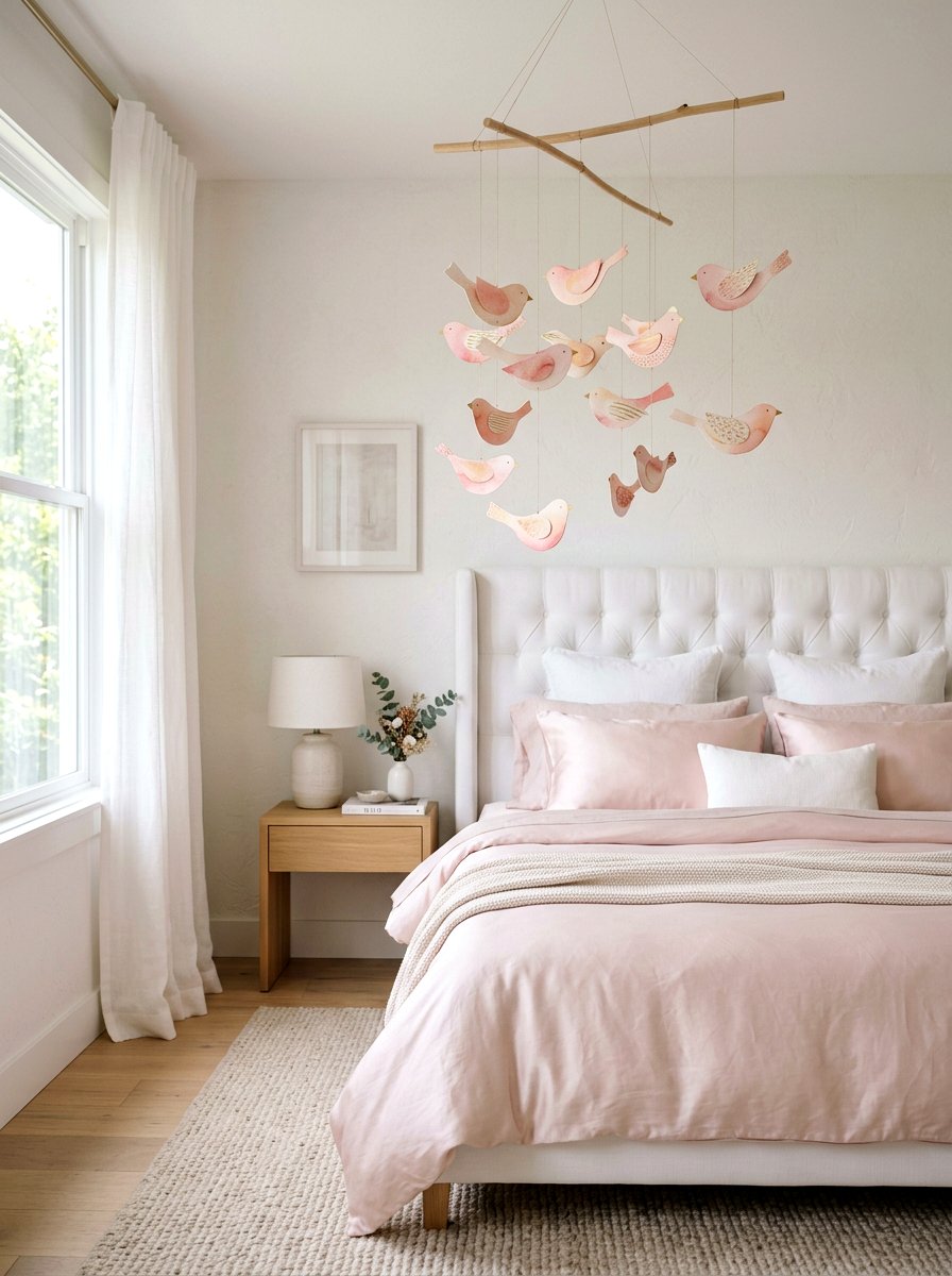 Watercolor Bird Paper Mobile - 25 Spring Bird Mobile Ideas