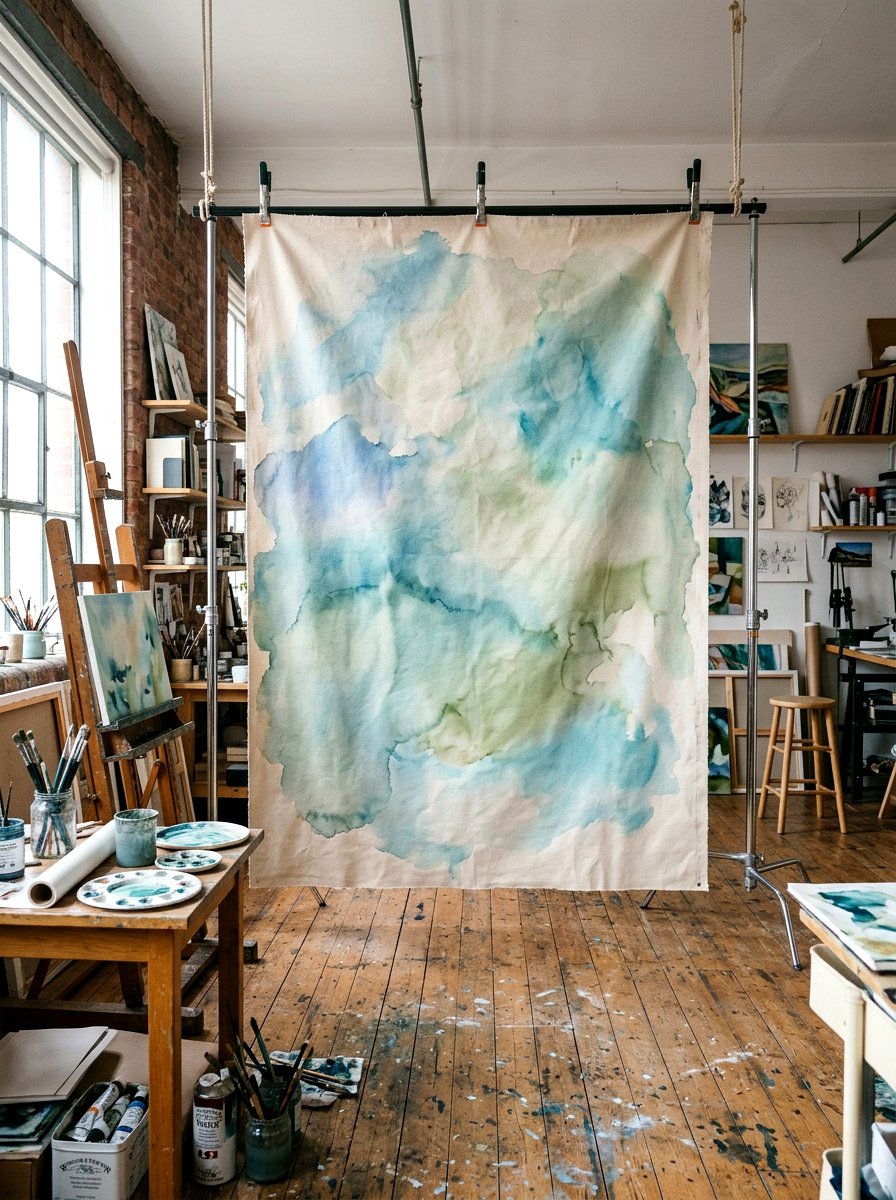 Watercolor Canvas Sheet - 25 Spring Backdrop Ideas