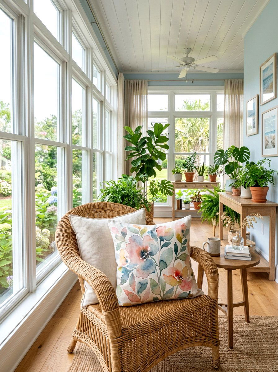 Watercolor Floral Accent Pillow - 25 Spring Floral Pillow Ideas