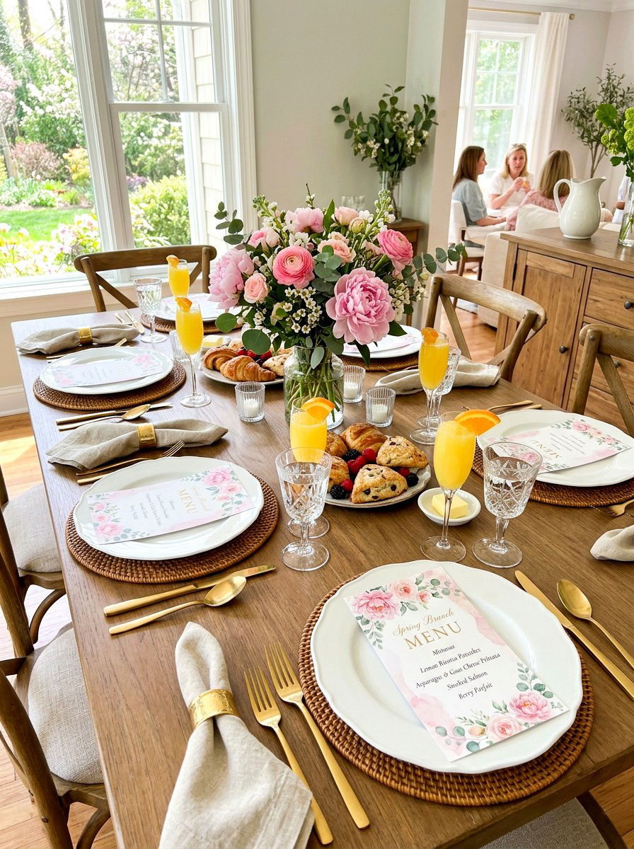 Watercolor Floral Menu - 25 Spring Menu Card Ideas