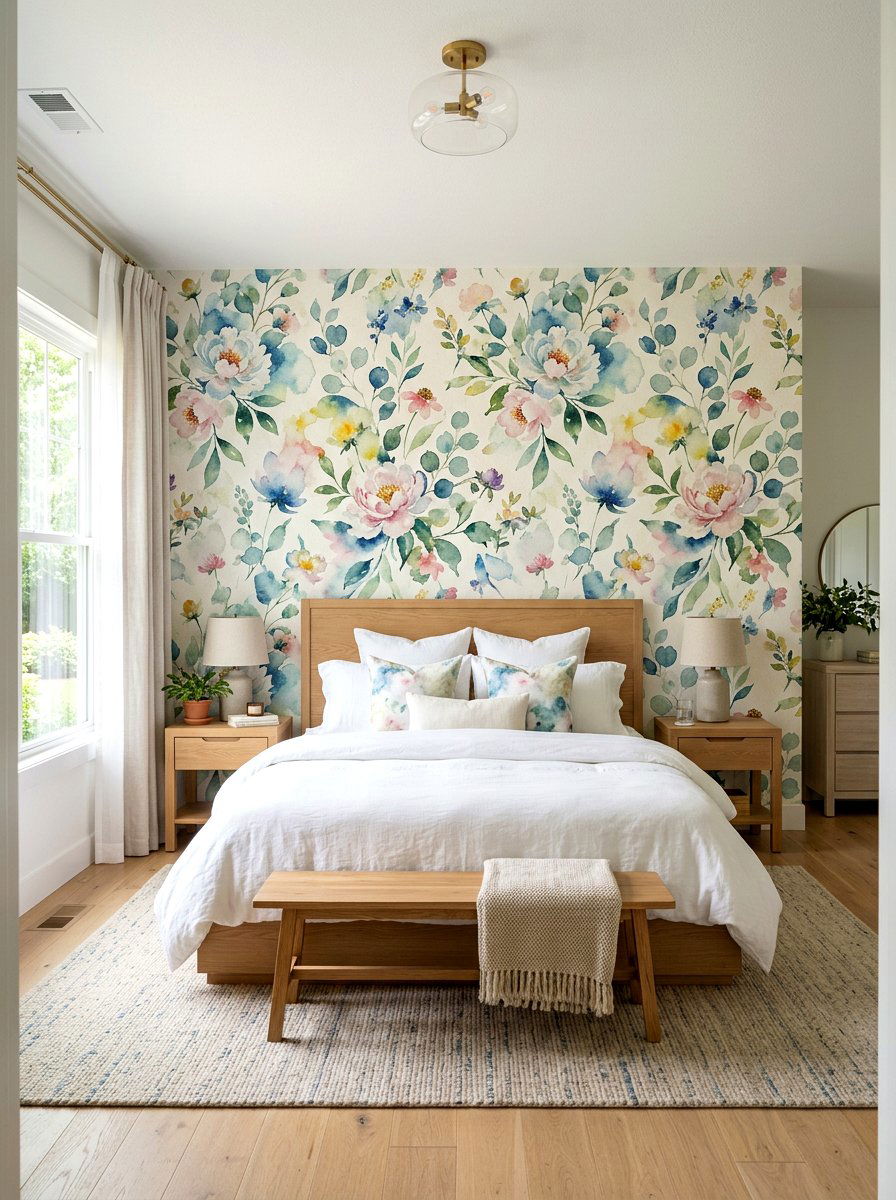 Watercolor Floral Wallpaper - 25 Spring Abstract Floral Decor Ideas