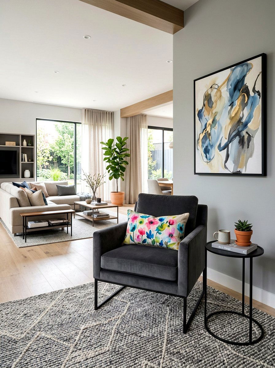 Watercolor Flower Lumbar Pillow - 25 Spring Lumbar Pillow Ideas