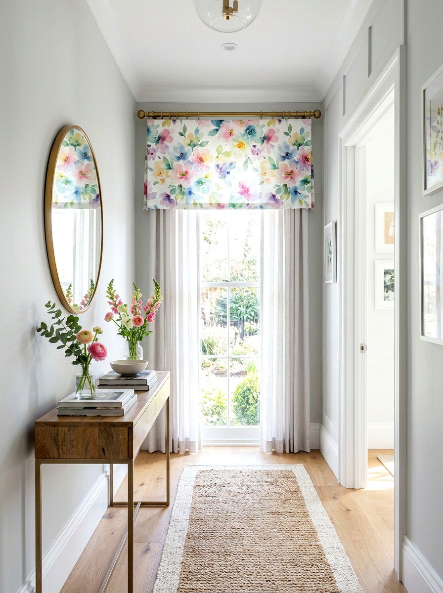 Watercolor Flower Valance - 25 Spring Valance Ideas