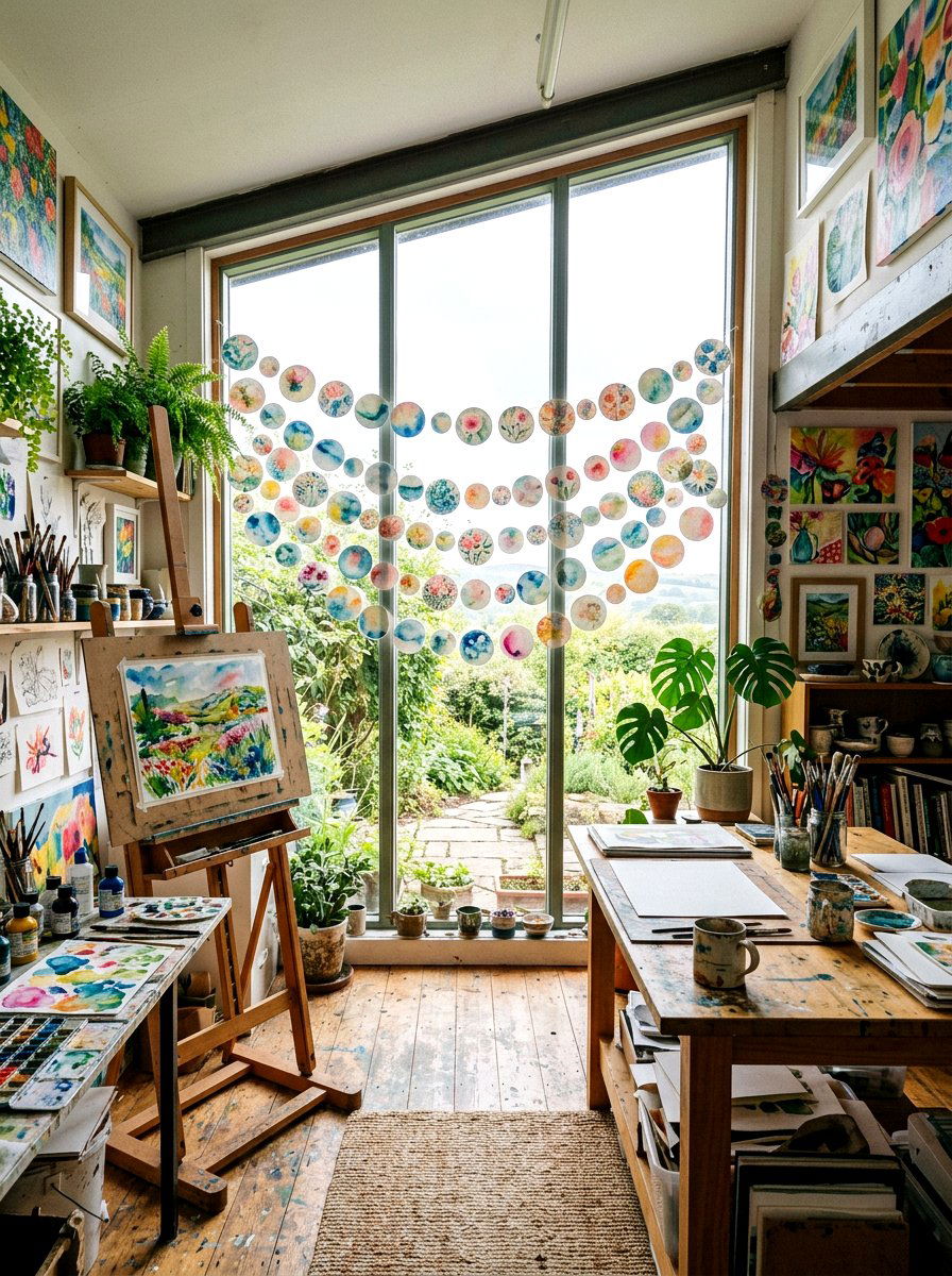 Watercolor Garland - 25 Spring Garland Craft Ideas