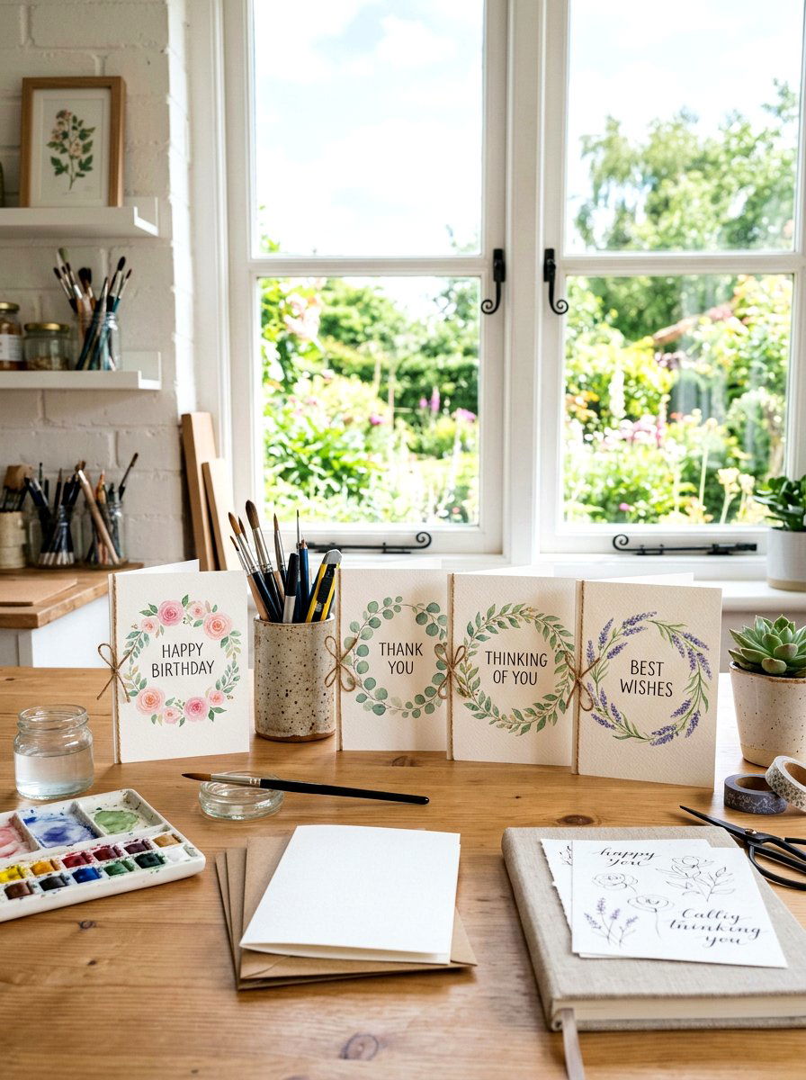 Watercolor Greeting Cards - 25 Spring Craft Ideas for Adults