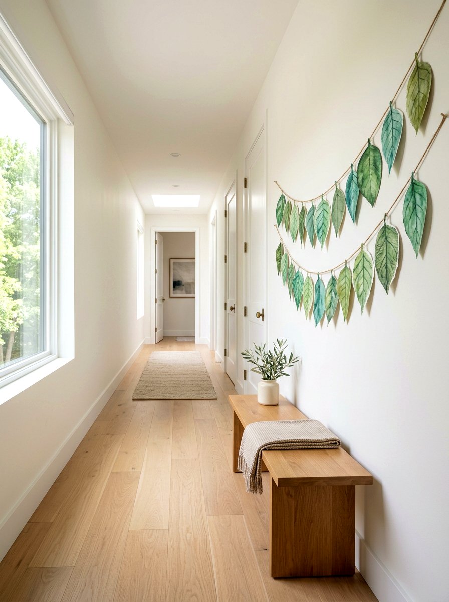 Watercolor Leaf Banner - 25 Spring Paper Garland Ideas