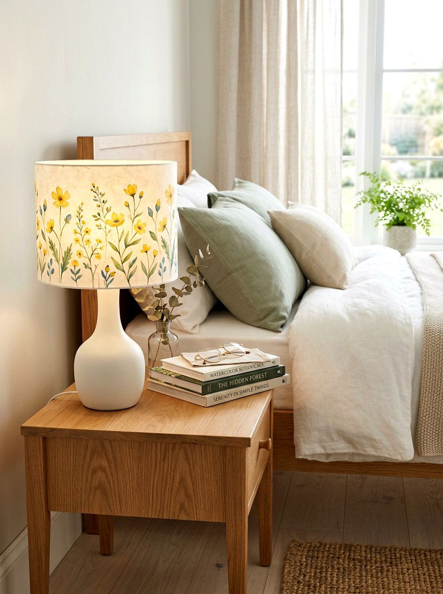 Watercolor Paper Lampshade - 25 Spring Watercolor Decor Ideas