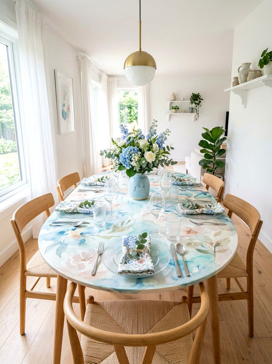 Watercolor Table - 25 Spring Table Setting Ideas