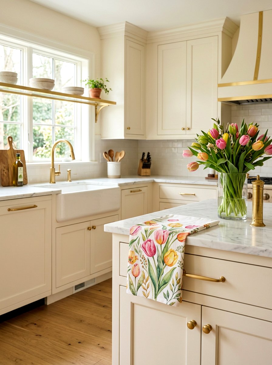 Watercolor Tulip - 25 Spring Dish Towel Ideas