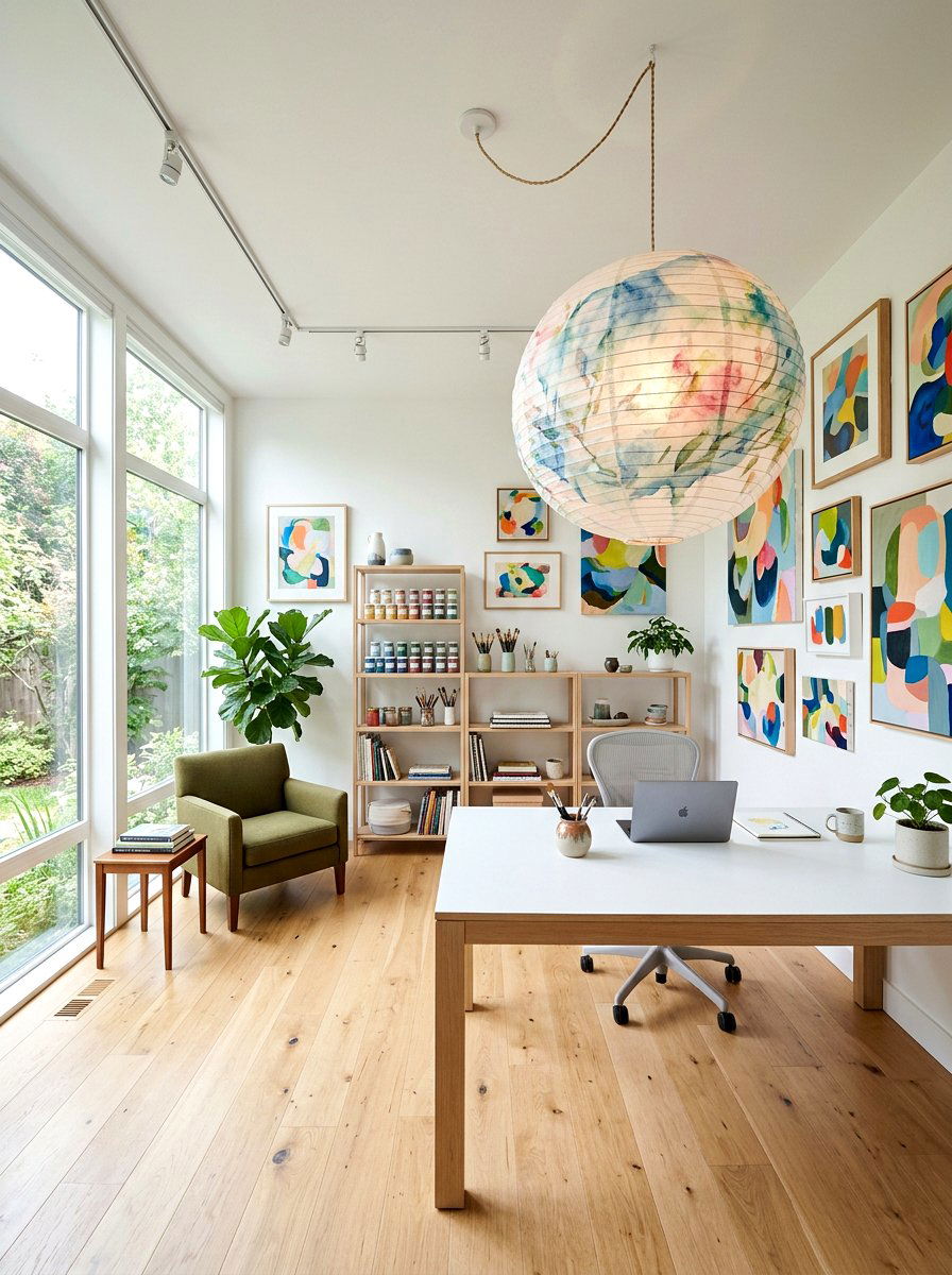 Watercolor Wash Paper Lantern - 25 Spring Paper Lantern Ideas