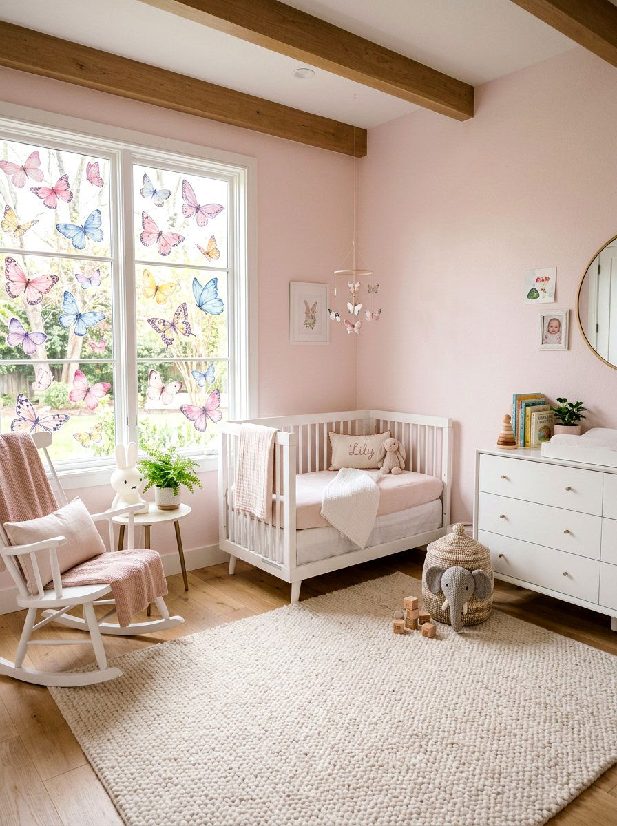 Watercolor butterfly window decals - 25 Spring Window Cling Ideas