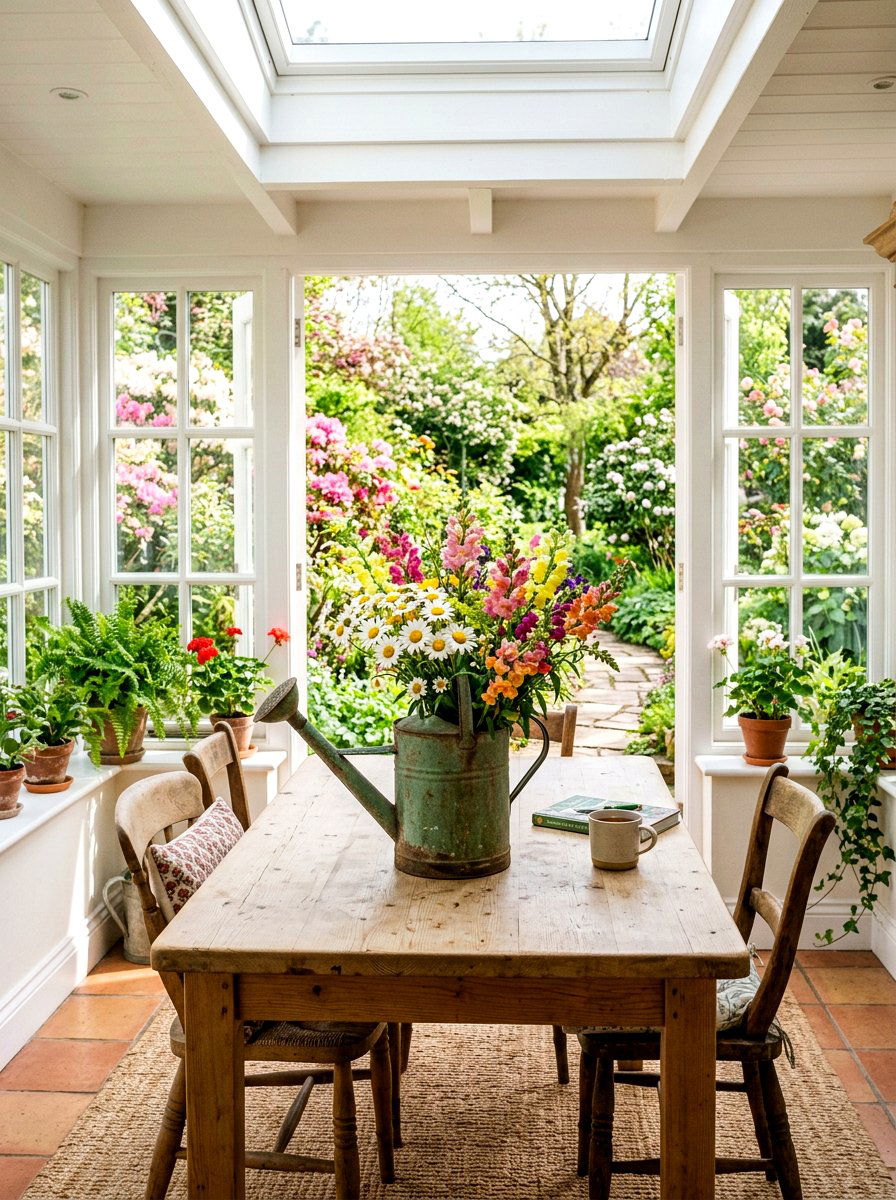 Watering Can Floral - 25 Spring Table Vignette Ideas