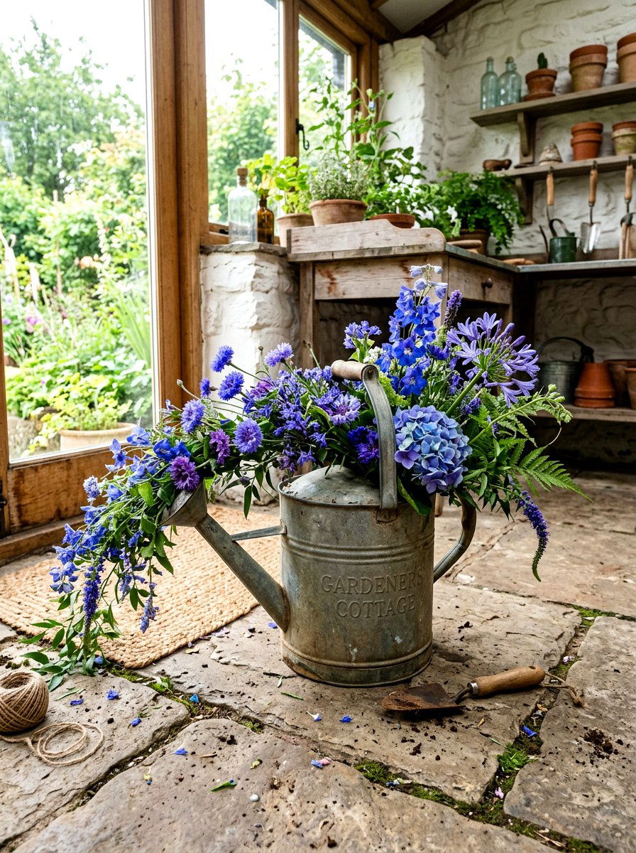 Watering Can Floral Display - 25 Spring Storefront Decor Ideas