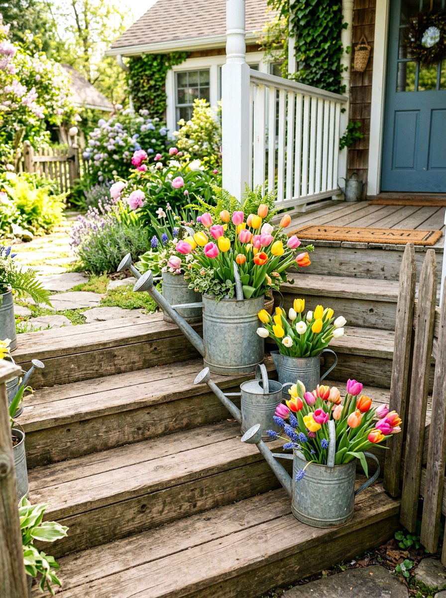 Watering Can Flower Decor - 25 Spring Baby Shower Decor Ideas