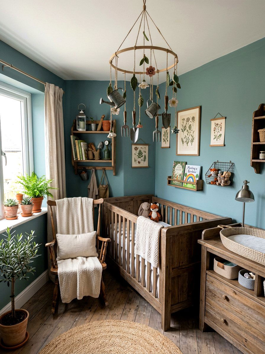 Watering Can Mobile - 25 Spring Mobile Ideas for Nursery