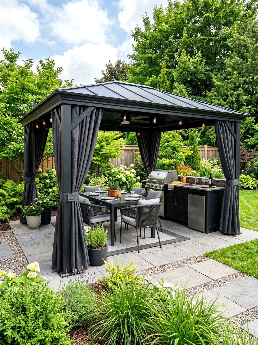 Waterproof outdoor curtains - 25 Spring Outdoor Curtain Ideas