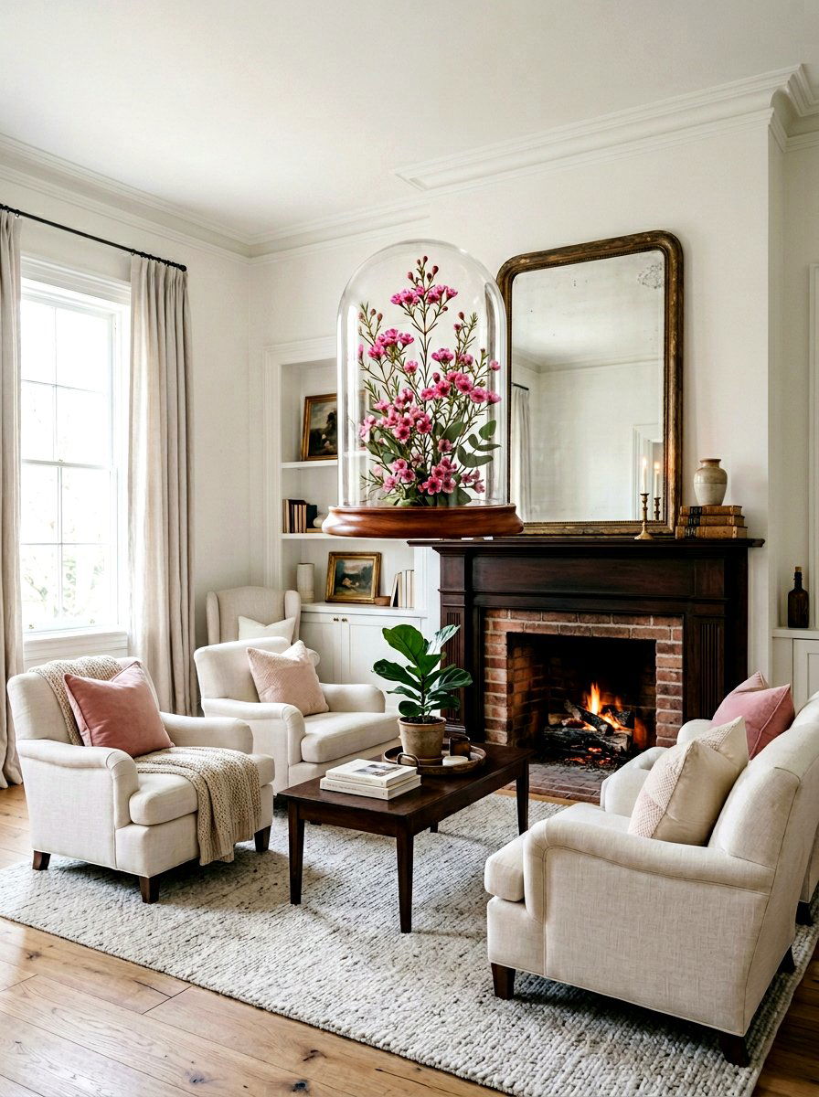 Wax Flower Glass Cloche - 25 Spring Wax Flower Ideas