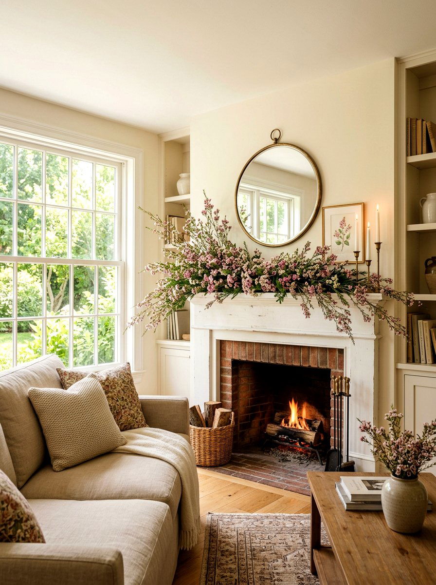 Wax Flower Mantle Decoration - 25 Spring Wax Flower Ideas