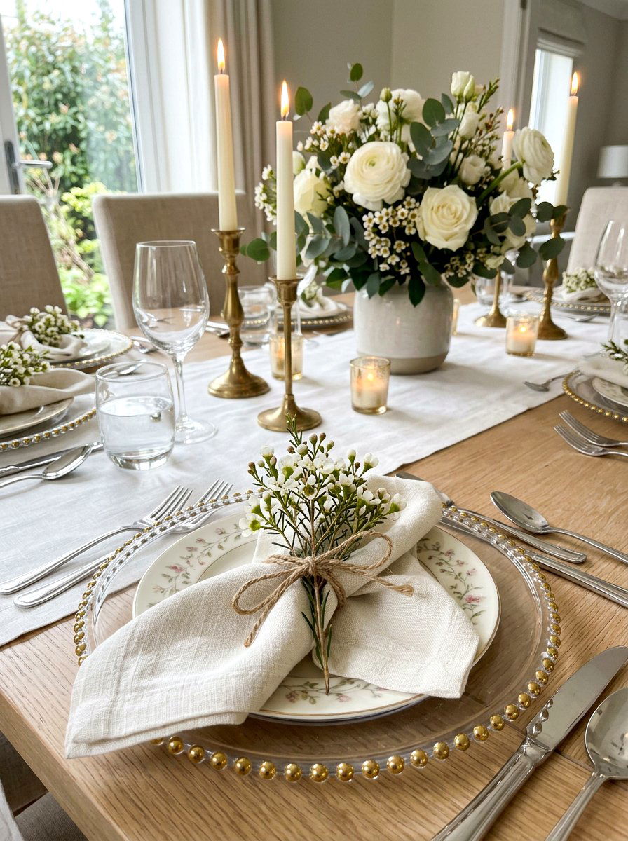 Wax Flower Napkin Ring - 25 Spring Wax Flower Ideas