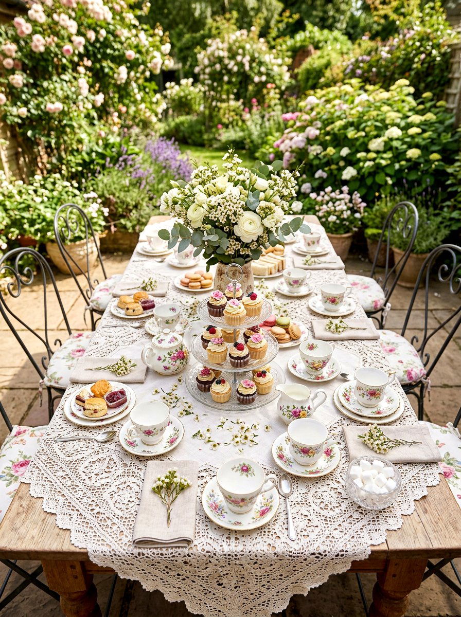 Wax Flower Tea Party Table - 25 Spring Wax Flower Ideas
