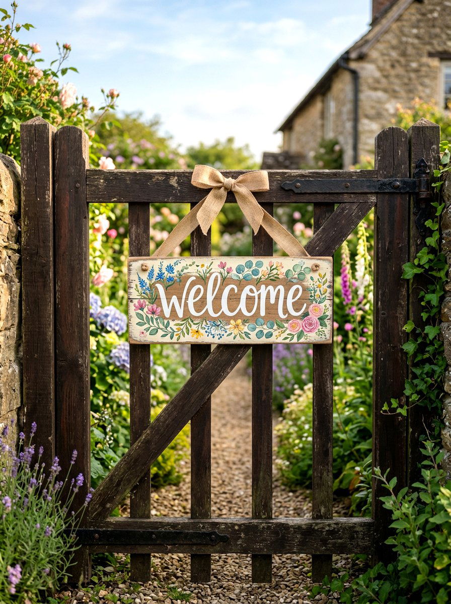 Welcome Sign For Front Gate - 25 Spring Front Gate Decor Ideas
