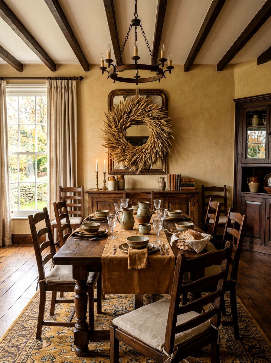 Wheat Dried Wreath - 25 Spring Dried Floral Wreath Ideas