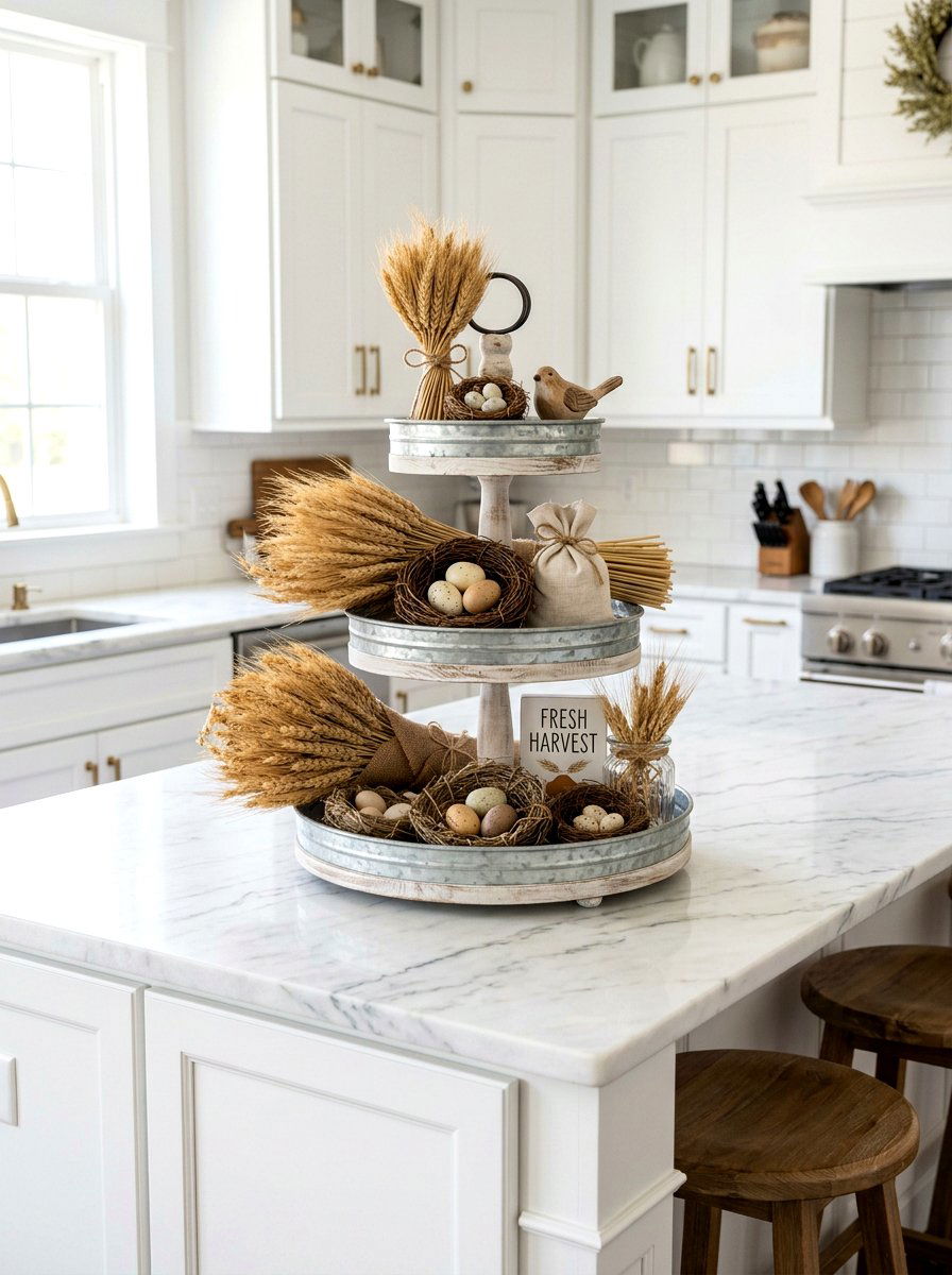 Wheat tiered tray - 25 Spring Wheat Bundle Ideas