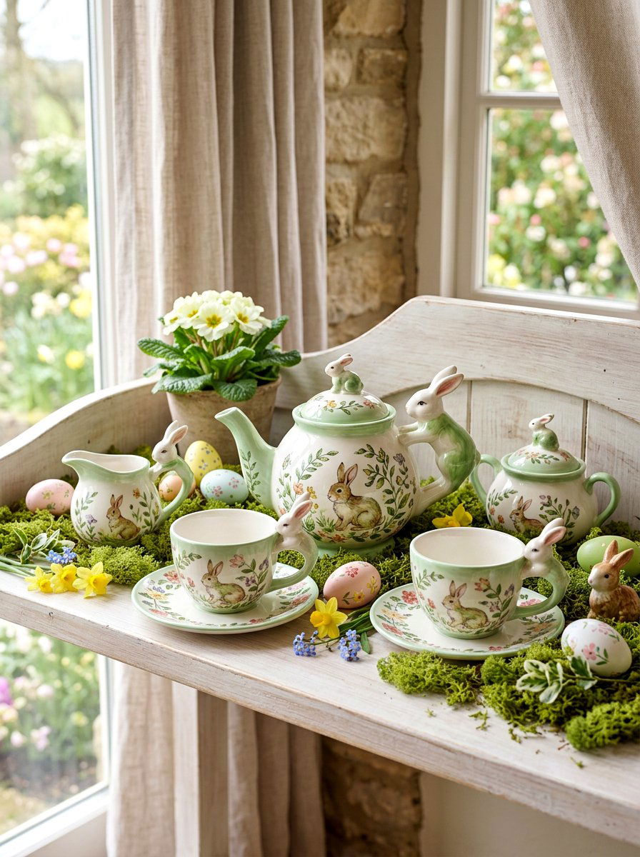 Whimsical Bunny Tea Set - 25 Spring Tea Set Ideas