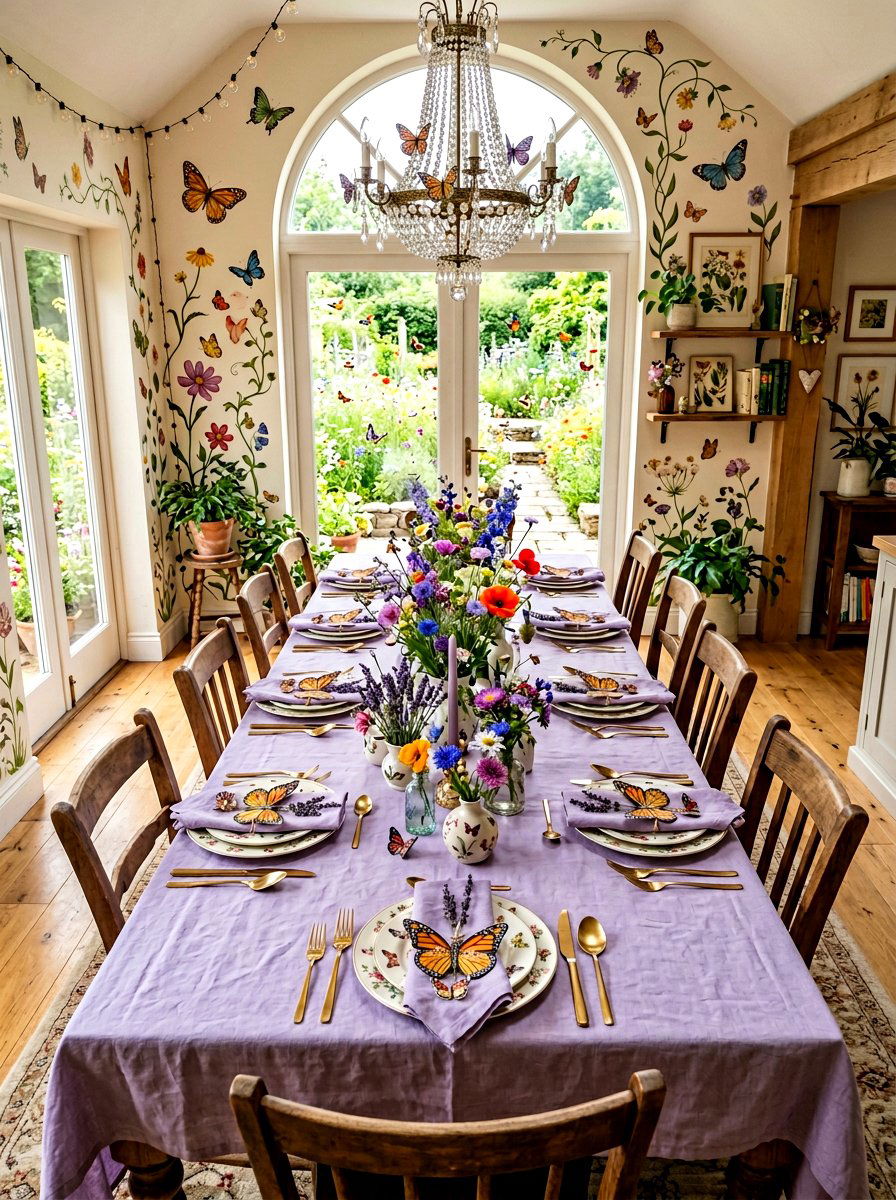Whimsical Butterfly Garden - 25 Spring Dinner Party Decor Ideas